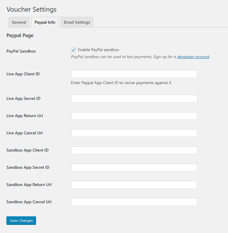 WooCommerce Voucher and Coupon Creator - PayPal Information