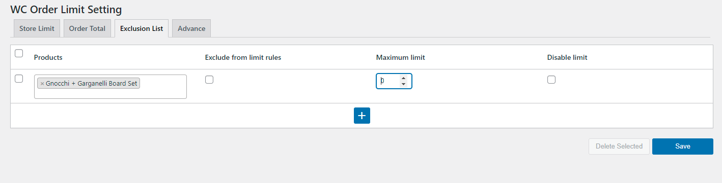 WooCommerce Order Limit  - Add Exclusion Rule