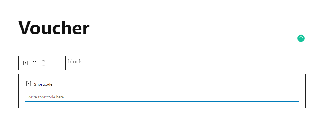 WordPress Gift Voucher  - Add Voucher Shorcode in page