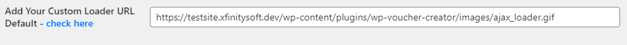 WordPress Gift Voucher  - Loader Image Setting