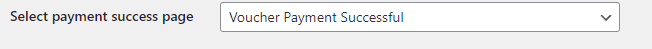 WordPress Gift Voucher  - Success Page Setting