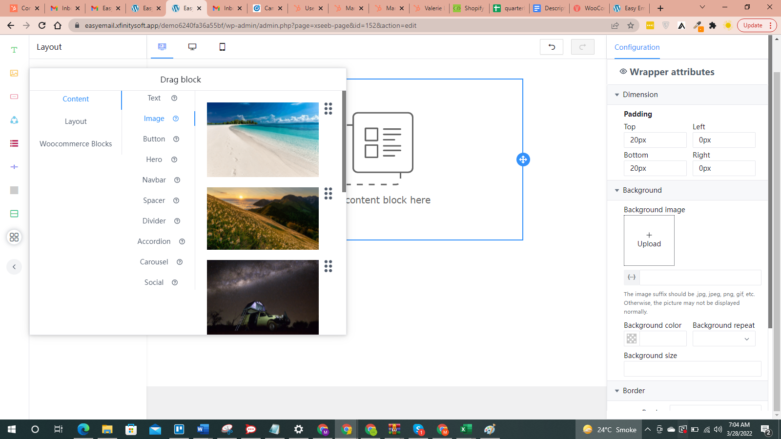 Easy Mail - Content Blocks