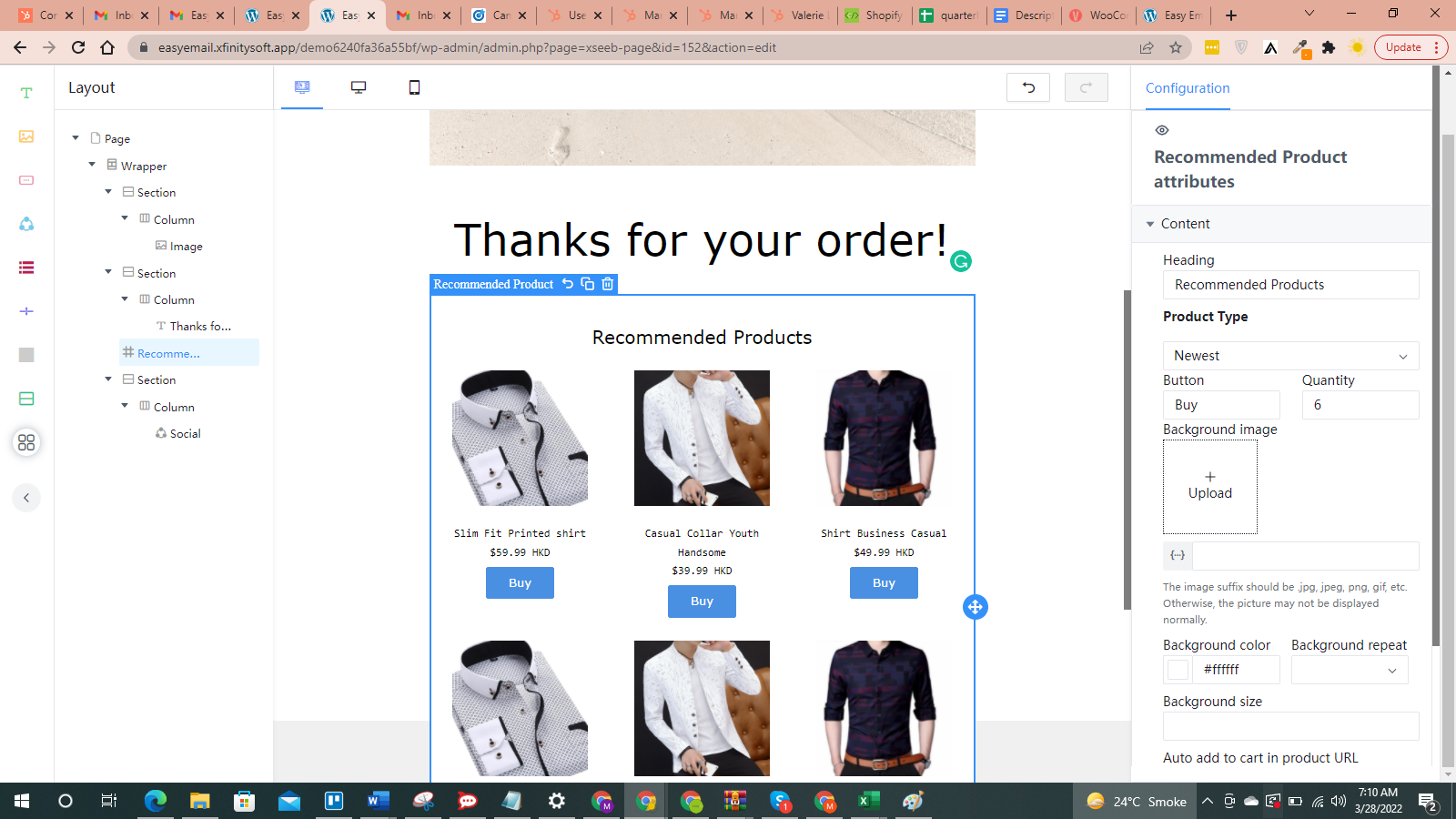 Easy Mail - WooCommerce Product Recommendation Block 