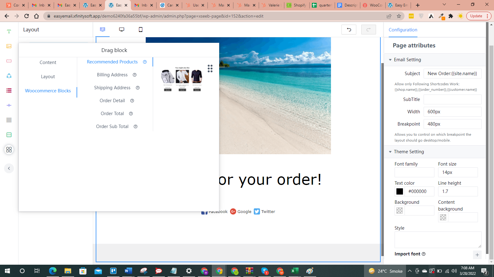Easy Mail - WooCommerce Blocks 